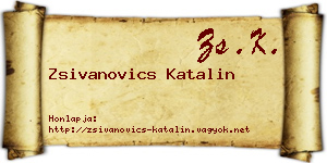 Zsivanovics Katalin névjegykártya